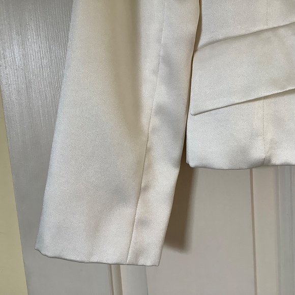 A.B.S Vintage Formal Three Button Blazer Ecru SZ 6 - Picture 5 of 16